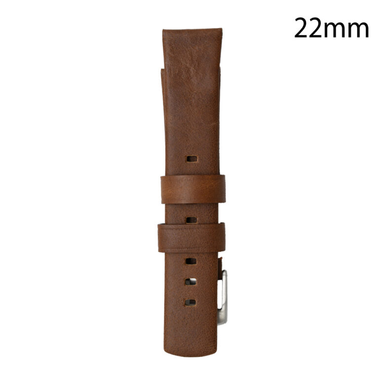 CORREA PIEL MARRÓN GERONA 22 MM