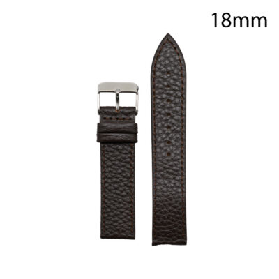 RJ70231_ CORREA PIEL MARRON OSCURO HUESCA 18 MM
