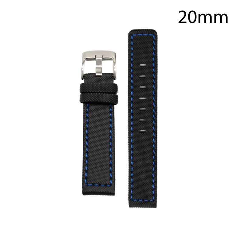 CORREA NEOPRENO NEGRA COST.AZUL VALENCIA 20 MM