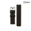 CORREA NEOPRENO NEGRA COST.NARANJA VALENCIA 22 MM