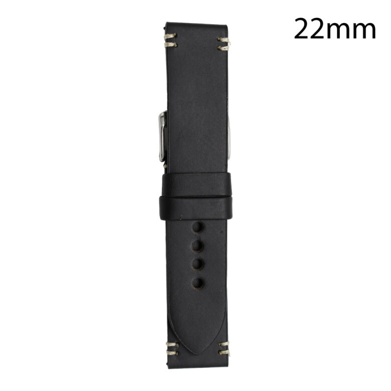 CORREA PIEL NEGRA BURGOS 22MM