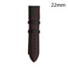 RJ70188 CORREA PIEL NEGRA COST.ROJA CADIZ 22 MM