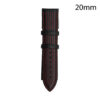 RJ70189 CORREA PIEL NEGRA COST.ROJA CADIZ 20 MM