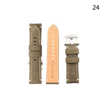 RJ70243 CORREA PIEL GRIS LUGO 24 MM